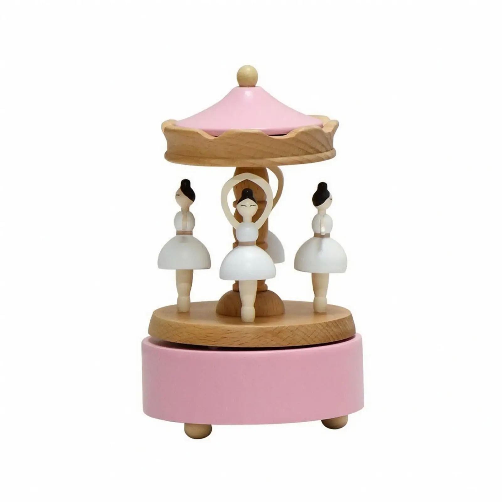Caja de Madera de Haya con Figuras de Ballet Giratorias, Portátil, para Regalos de Cumpleaños
