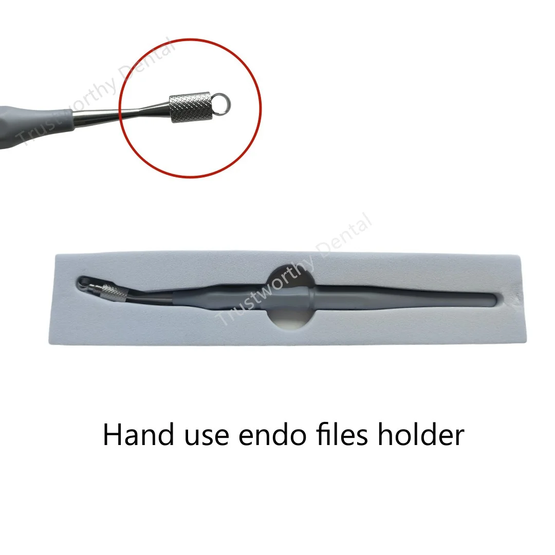 Dental Endodontic Teeth Endo File Hand Use Holder K-Files Handle Gray color