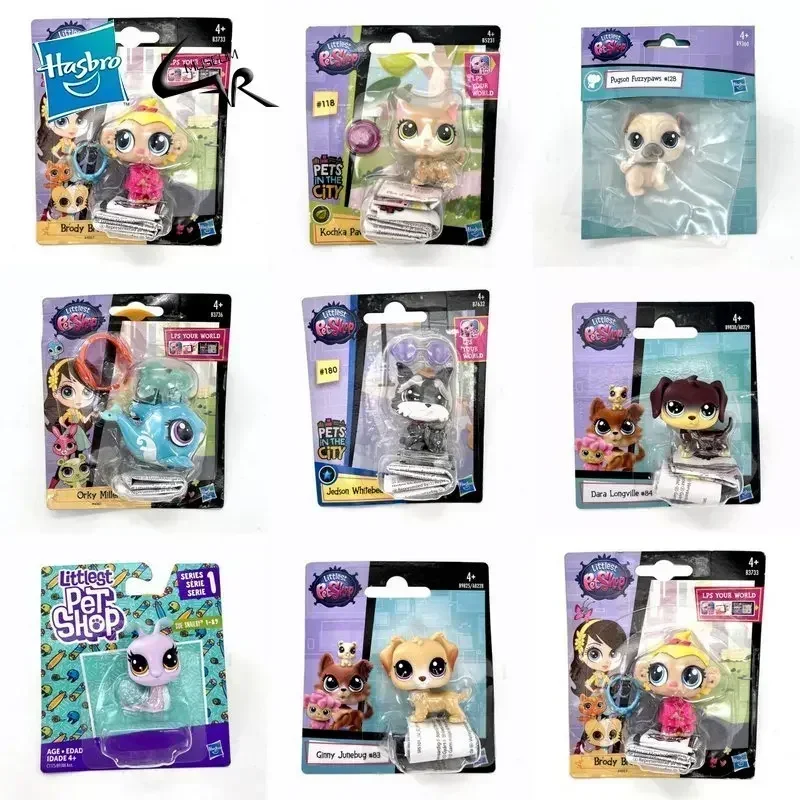 Hasbro Littlest Pet sklepowe zabawki oryginalne rzadkie Mini stoiska z krótkimi włosami kociak kot figurka kolekcja lalek Bobble głowa zabawka