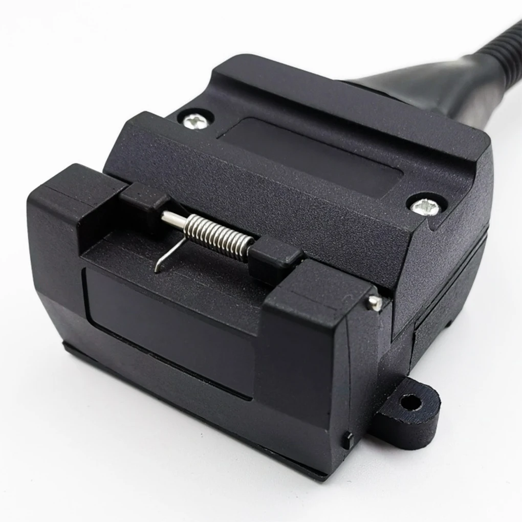 7-Pin Flat Plug To 12-Pin Socket Professional Male Female Adaptor Portable Universal Extension Spiral Cable Trailer Connector