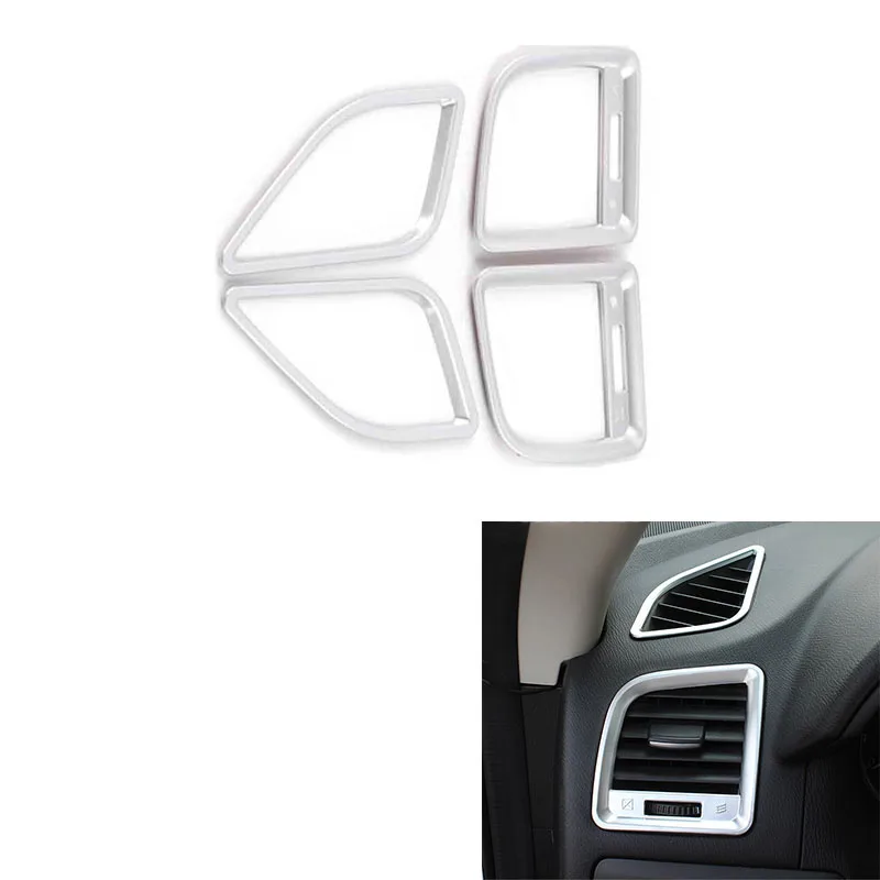 ABS Chrome Dashboard Front Air Condition Vent Outlet Cover Trim Frame for Mazda Cx-5 Cx5 Ke 2012-2016 Car Styling