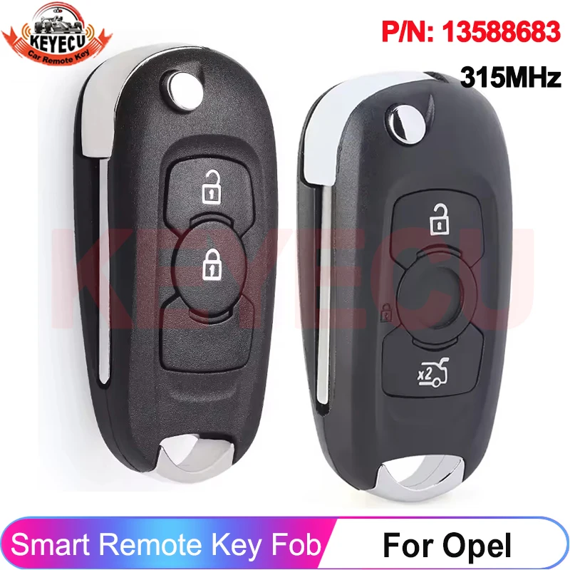 

P/N KEYECU: 13588683 433 МГц дистанционный брелок NCF2951ETT HITAG 2 ID46 чип для Opel Vauxhall Astra K 2015 2016 2017 2018 2019