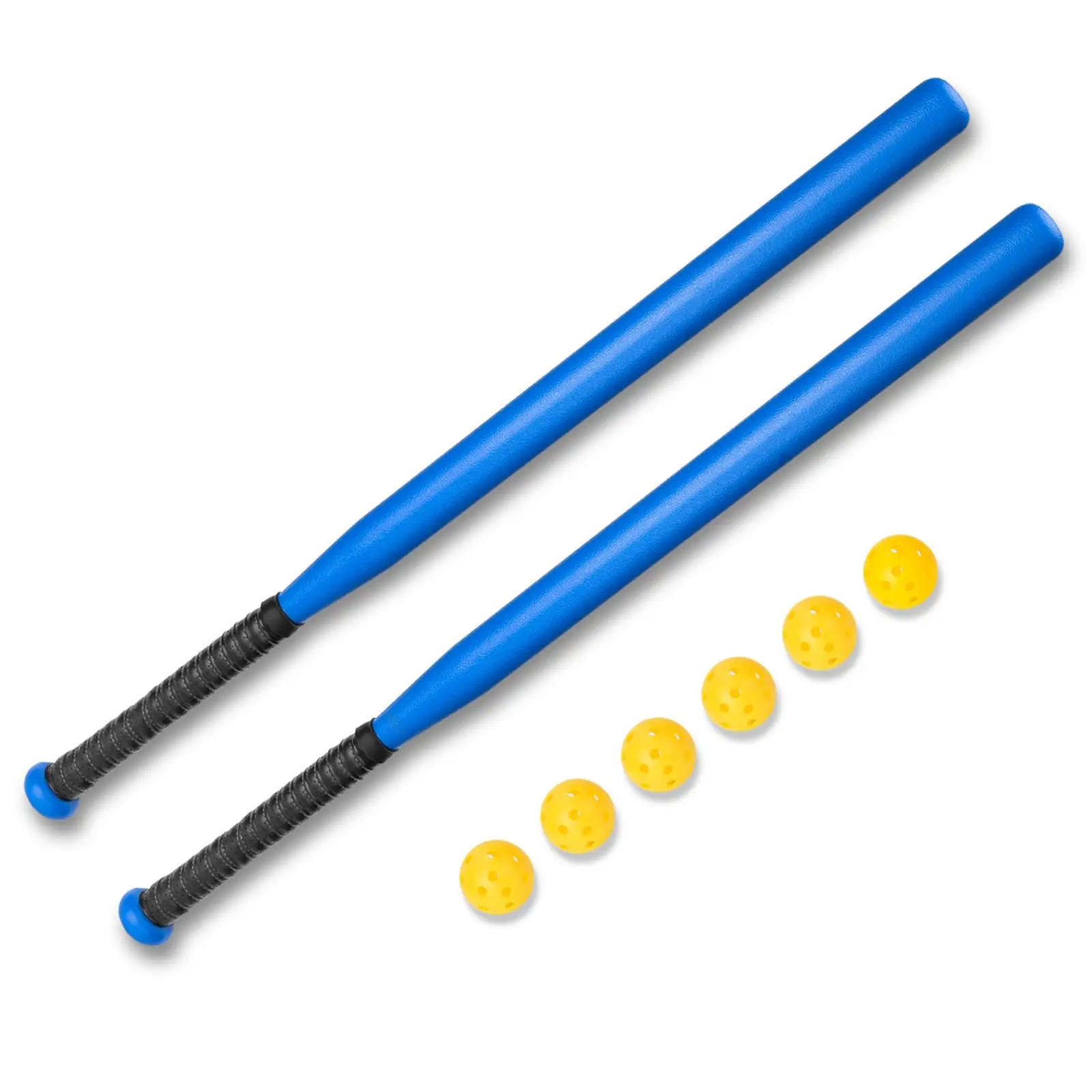 13 Pcs Baseball Bat Set Include 2 Plastic Baseball Bat 6 Plastic Balls 5 Throw Downs Base Outdoor for Softball Batting Practice