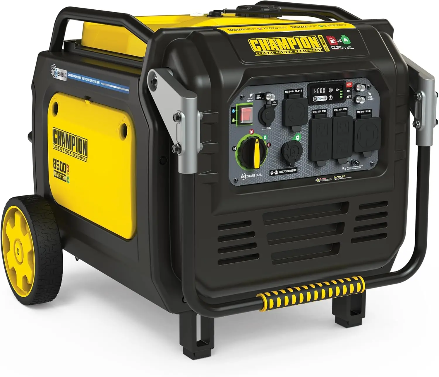 

8500-Watt Electric Start Dual Fuel Home Backup Portable Inverter Generator with Quiet Technology and CO Shield