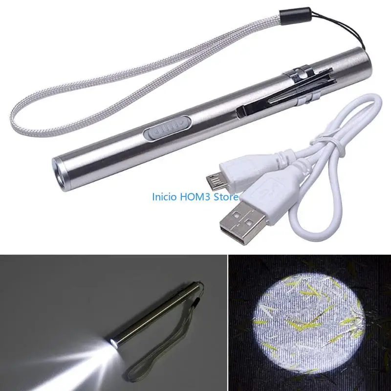 A5YD Portable USB Operated Flashlight Rechargeable LED Mini Camping Flashlights