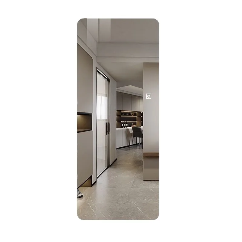 

Simple backlit dressing mirror, wall-mounted home clothing store fitting mirror with light