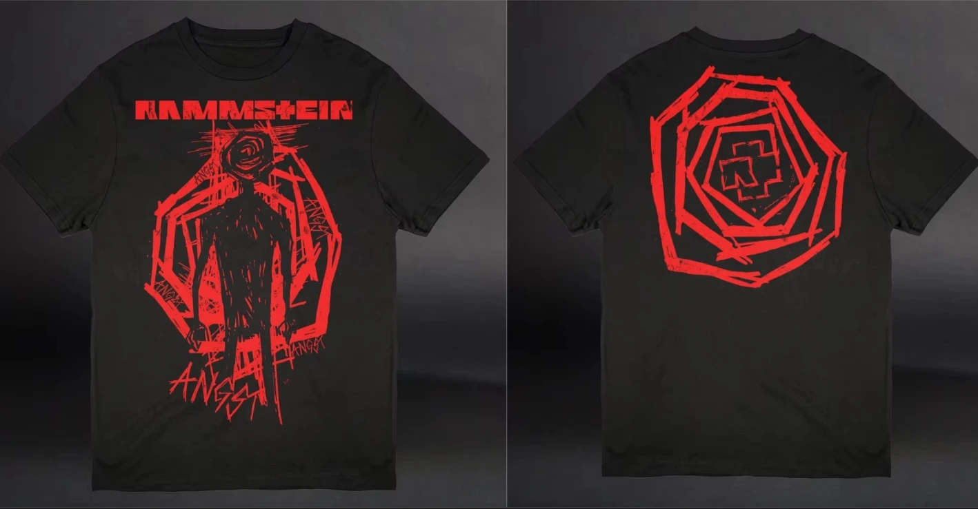 

German Industrial Metal Band Men T-shirts 100% Cotton Round Neck Street Fashion T-shirts