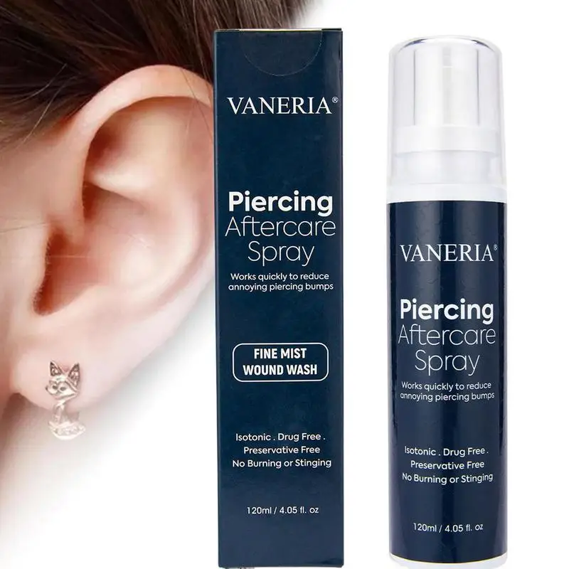 120/240ml Piercing Fine Mist Spray Piercing Cleaner Wound Wash And Fine Mist Natural Care Treatments Mist For Nose Ear Piercing