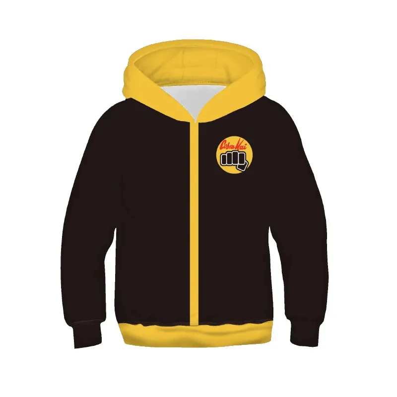 COSChildren Karate Kid Cobra Kai Disfraz de Cosplay, Sudadera con Capucha de Poliéster para Niños y Niñas