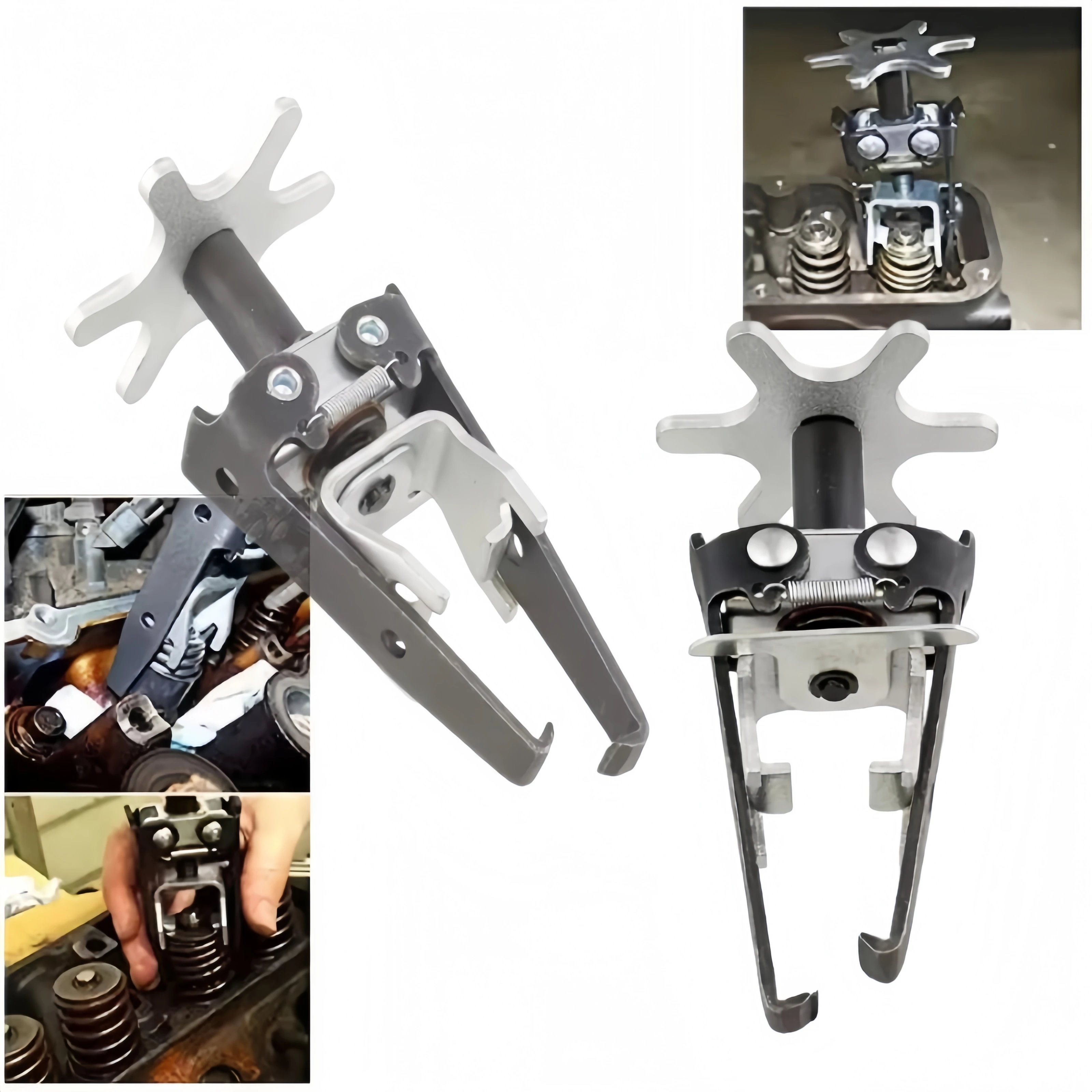 Herramienta Universal para Comprimir Resortes de Válvulas, Herramienta de Reparación de Motores Automotrices, Herramienta de Instalación y Extracción para Servicio de Válvulas de Motor OHV