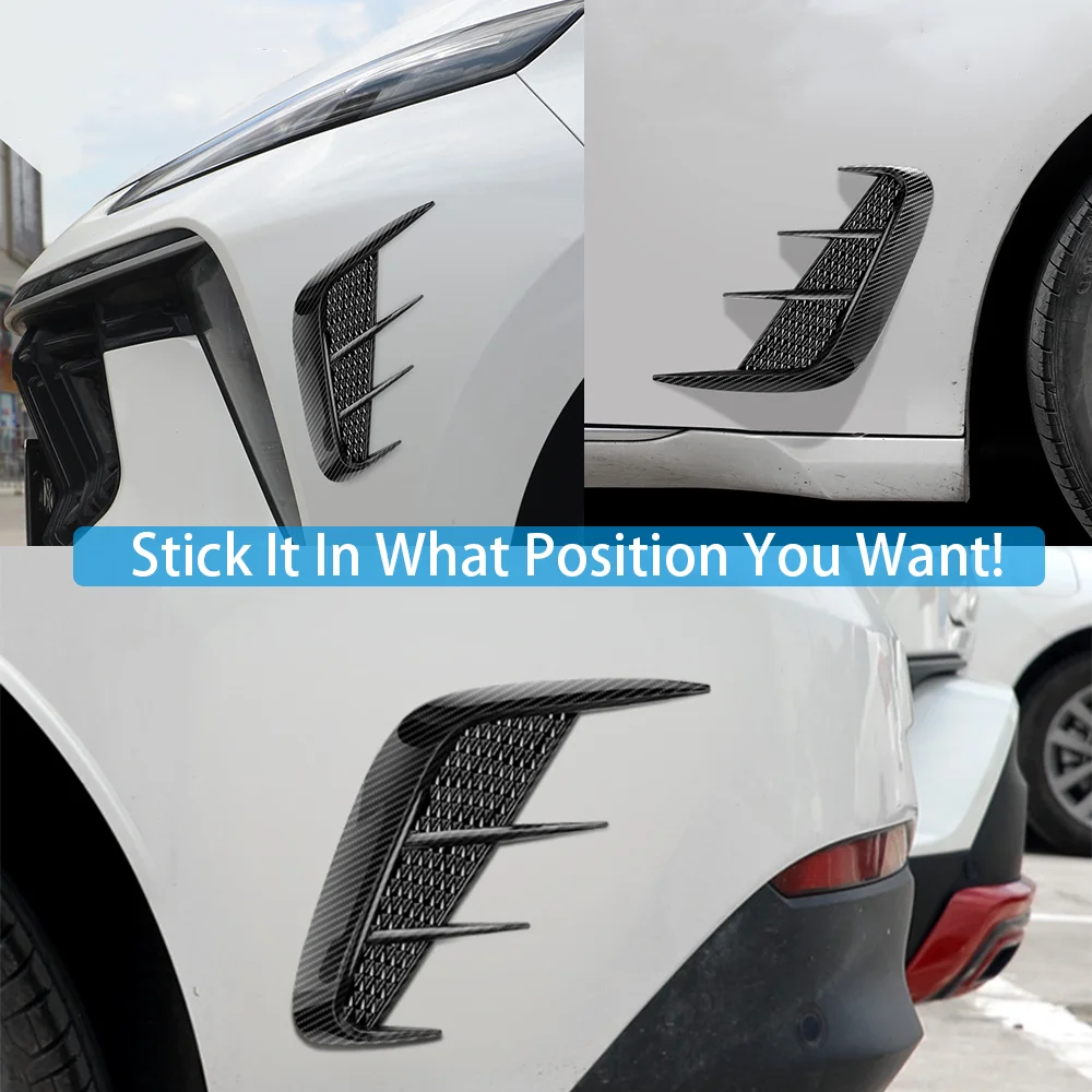 Car Side Fender Vent Sticker Decoration Auto Bonnet Air Intake Flow Hood Scoop Cover For Audi A3 S3 A4 S4 A5 A6 A7 Q3 Q5 TT