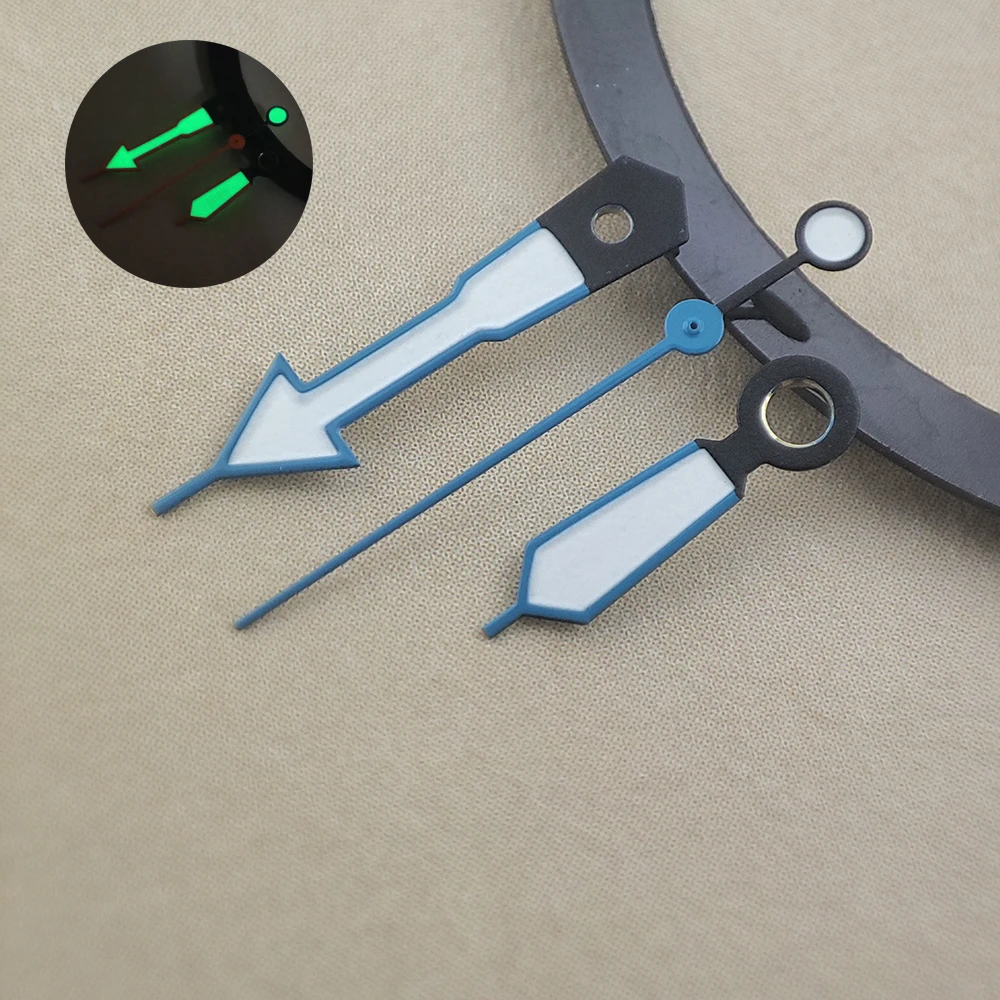 Aiguilles lumineuses colorées, accessoires de montre, bord, pointeur, bain, vert, adapté au mouvement, NH35, NH36, 4R, 7S