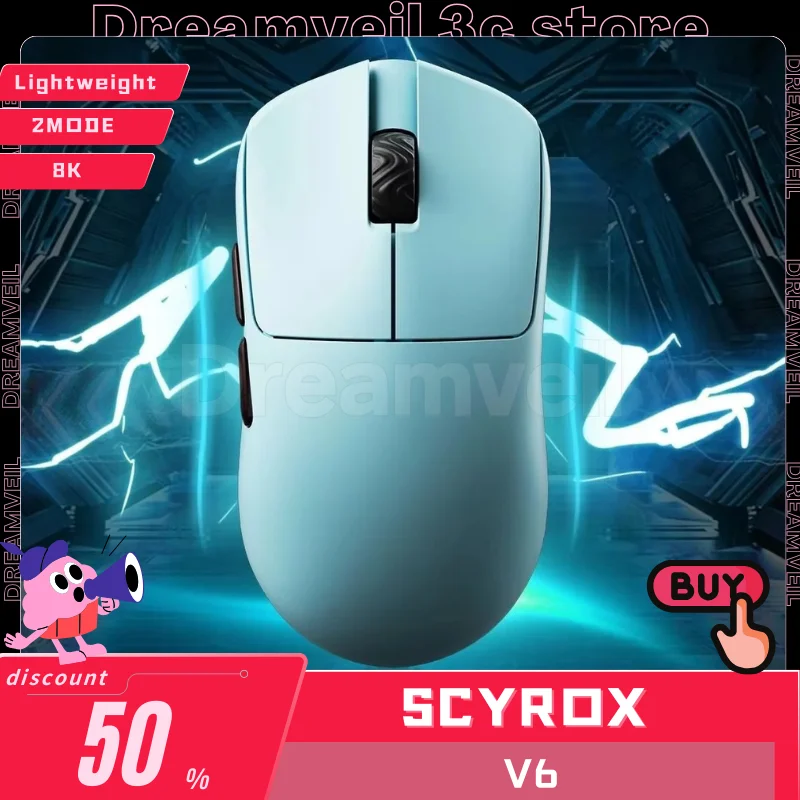 Scyrox V6 Mouse Gaming Mice Lightweight Wireless Mouse Ergonomic Mouse Low Latency Customized For Esports Gamer Pc Accessories