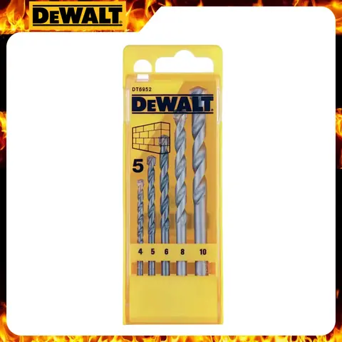 DEWALT DT6952 스트레이트 생크 스톤 작업자 드릴링 비트 세트 5피스 다기능 내구성 전동 공구 액세서리