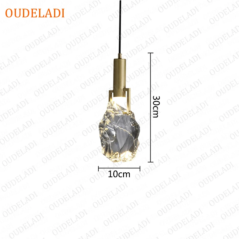 Imagem -06 - Luxo Crystal Pendant Lamp Nordic Copper Luminárias Sala de Jantar Bar Suspensão de Cozinha Luminária Quarto de Cabeceira Pendurado