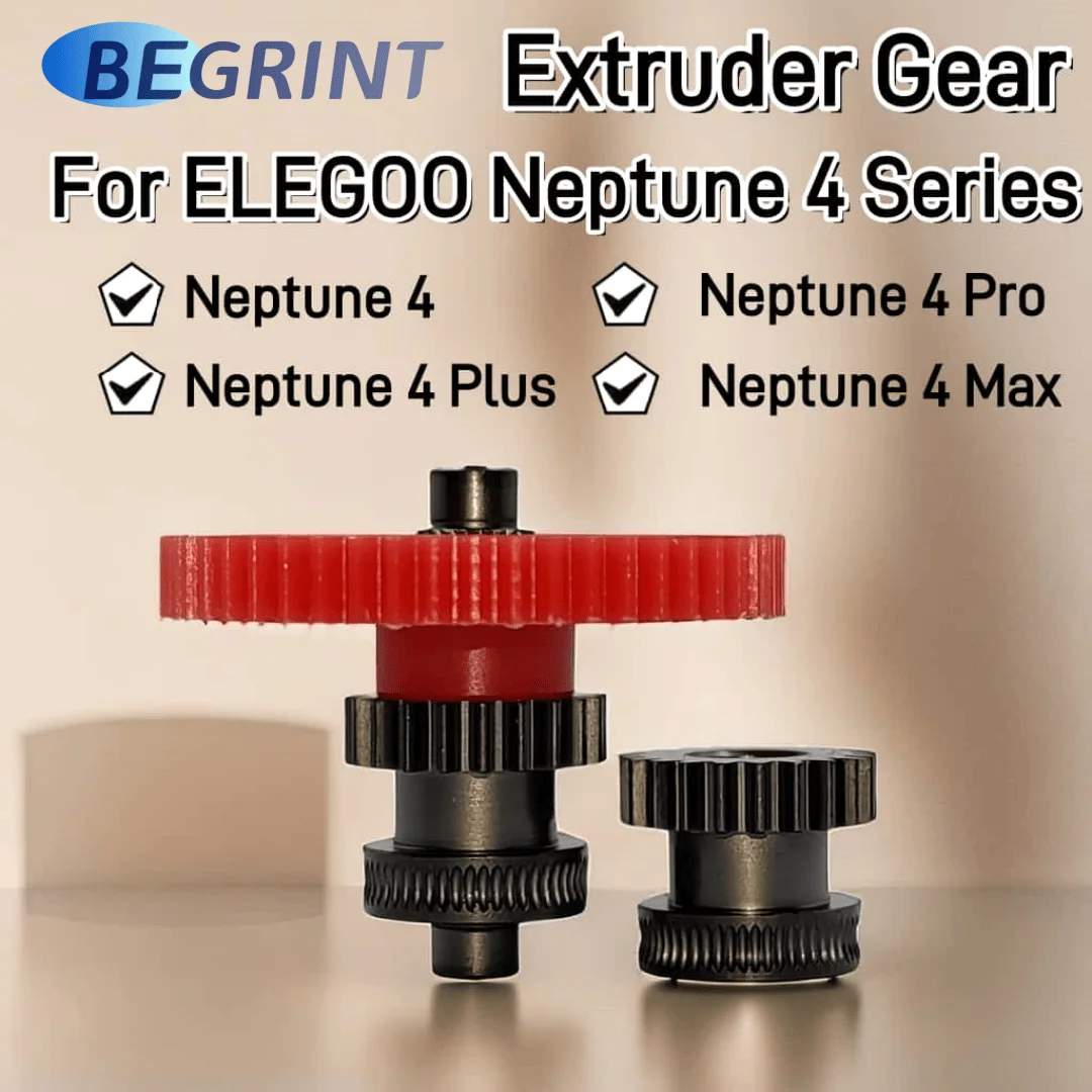 

Для экструдера ELEGOO Neptune 4 Max, шестерни из закаленной стали, встроенная экструзионная головка, комплект шестерен для 3D-принтера Neptune 4/Pro/Plus/Max