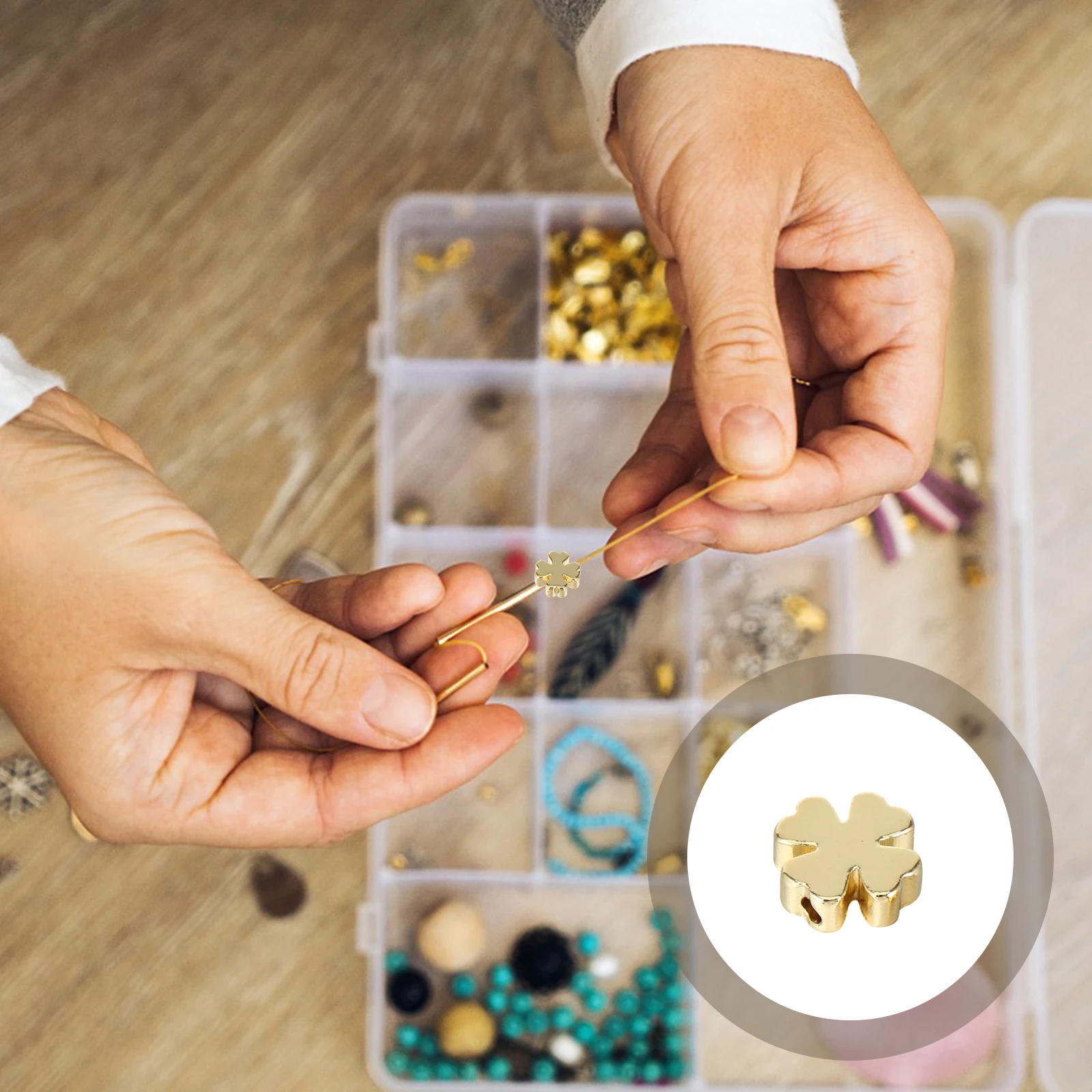 

60pcs Smooth Loose Spacer Beads Bright Color Alloy Diy Jewelry Making Craft Decoration Set For Kids Sensory Learning Counting