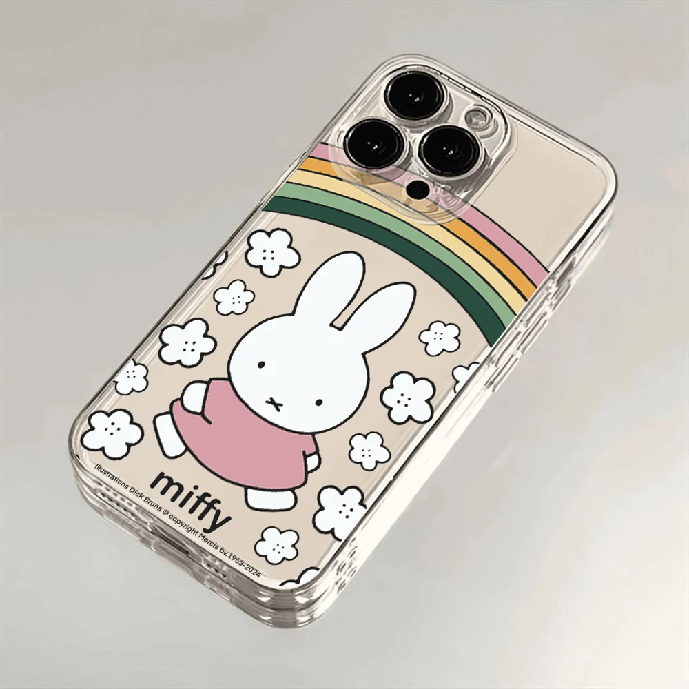 Etui na telefon Cartoon Miffys Kawaii do iPhone\'a 16 15 14 13 12 11 Mini Pro Max X XR XSMax 7 8 Plus SE20 Transparent Cover