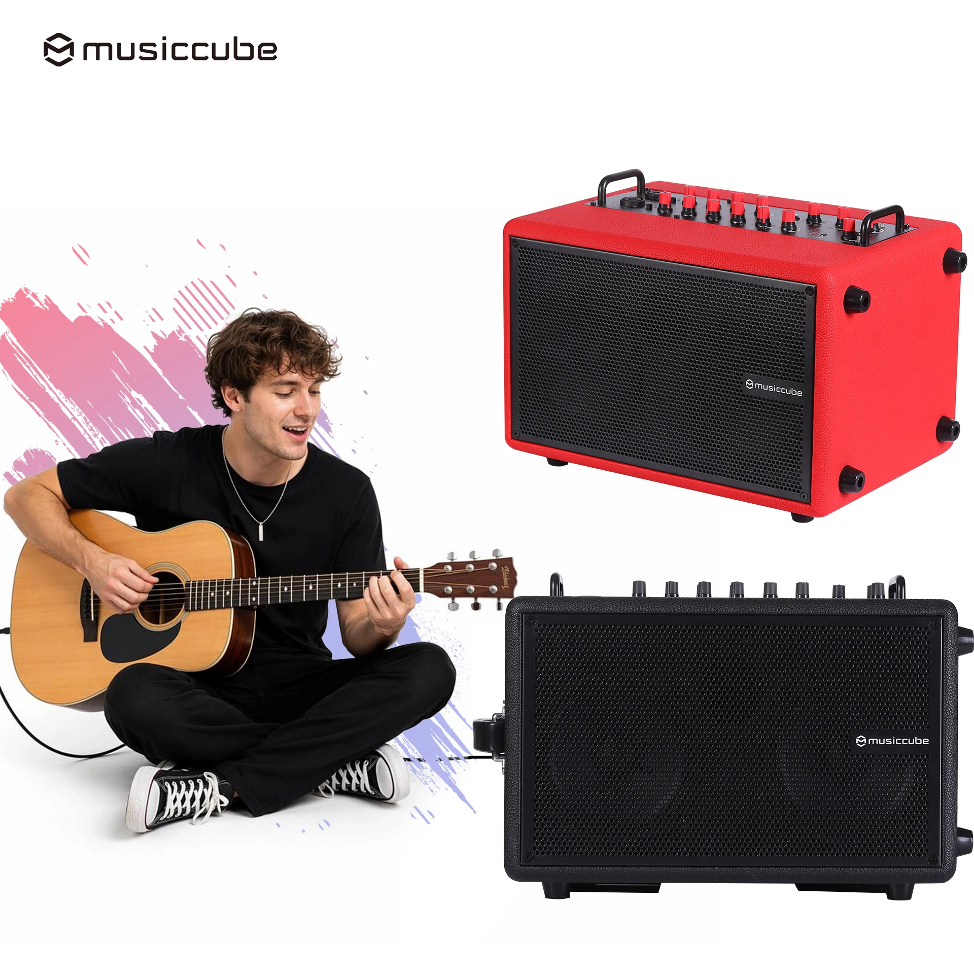 F1 Portable Busking Speaker  Rechargeable PA System Box for Singing Live Streaming Outdoor Show Support OEM