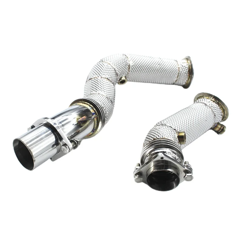 

OEM Free Flow Downpipe Systems for M3 M4 F80 F82 3.0T 2014-2019 With Heat Shield Exhaust Stainless Steel Car Exhaust Pipes