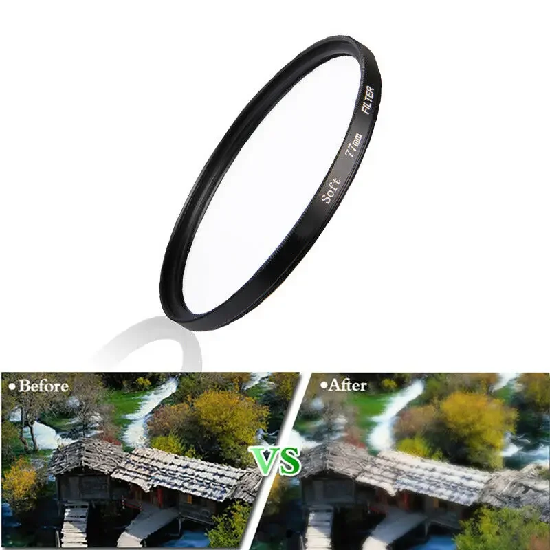 Soft Focus Effect Diffuser Lens Filter For 37 43 46 49 52 55 58 67 72 77 82mm For Canon Nikon sony pentax dslr camera