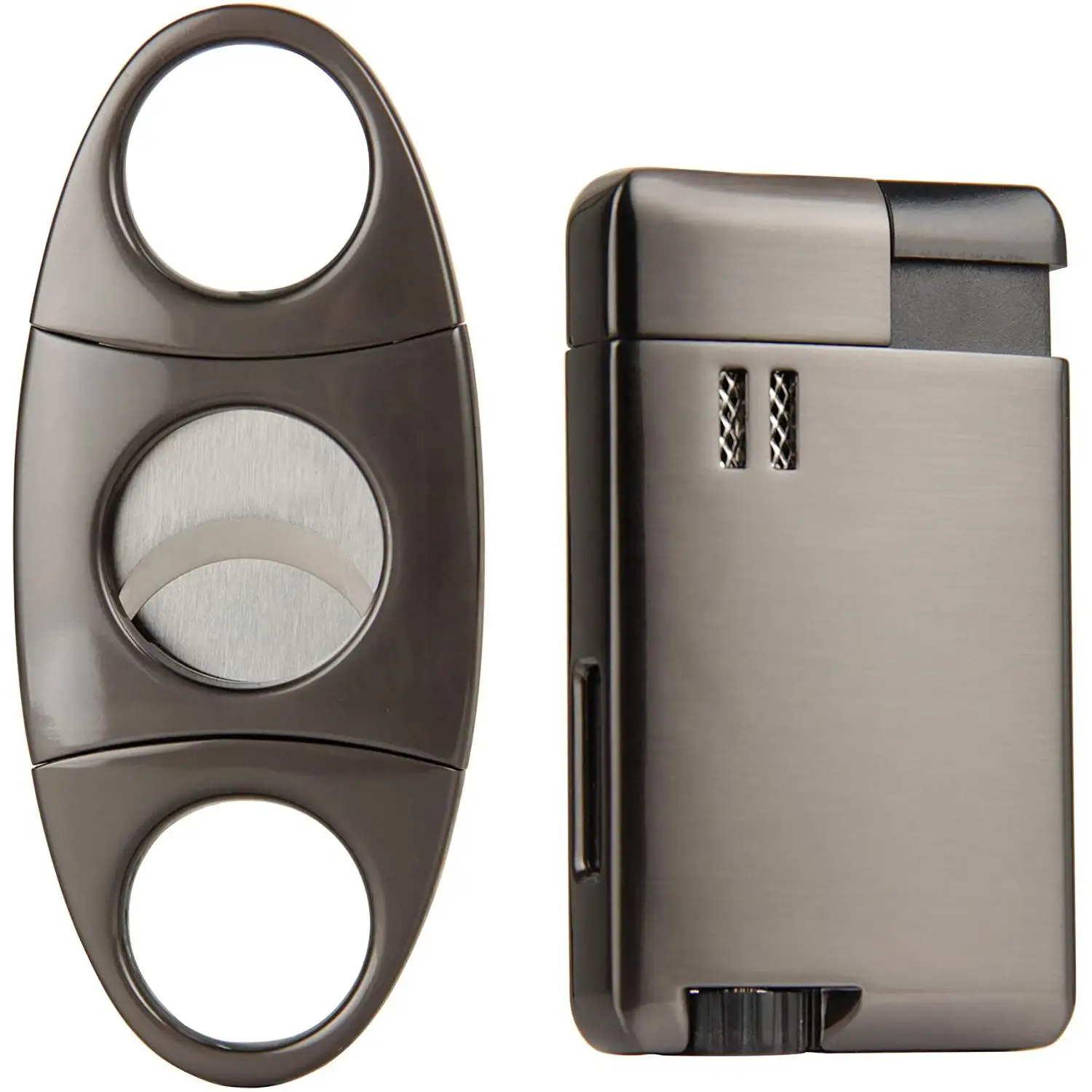 

Brand New Desktop Metal Cigar Cutter Knife and Lighter Set Cigar Cutter Smoking Tool