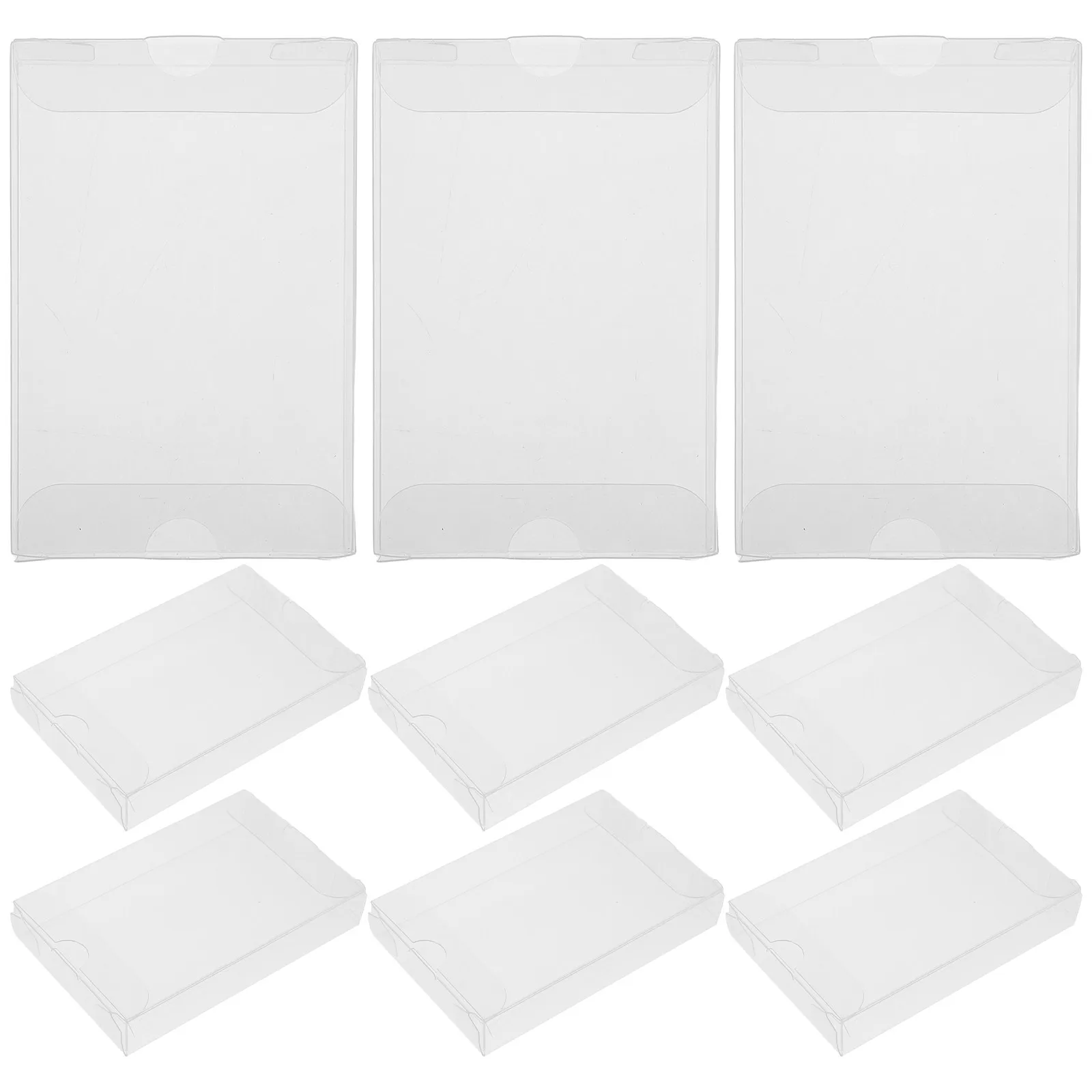 10Pcs Clear Audio Cassette Storage Case Premium PVC Material High Transparency Protective Cassette Tape Holder Box for Archival