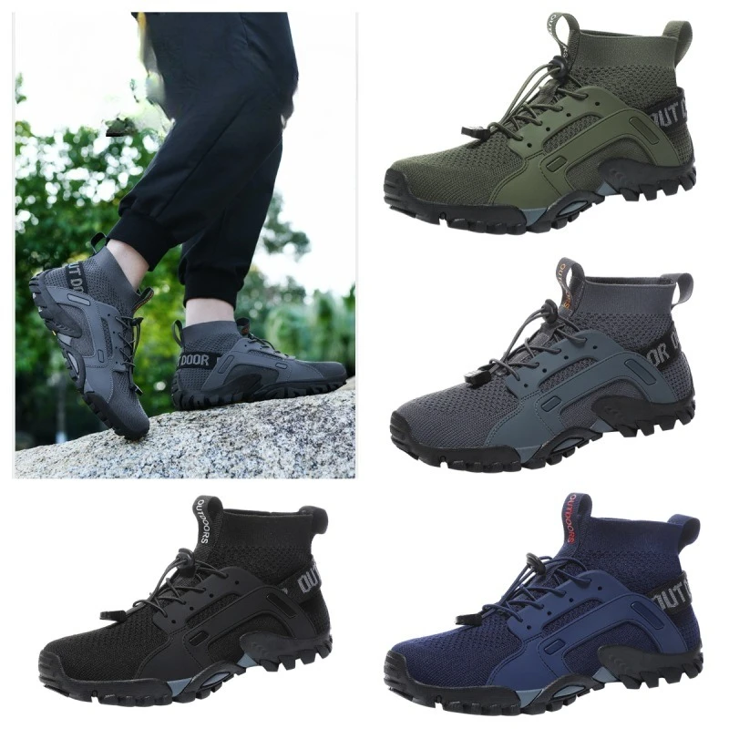 

Hiking Shoes for Man Outdoor Comfortable Breathable Mesh High Top Boots Mountaineering Woman Quick Drying Leisure Travel Sneaker