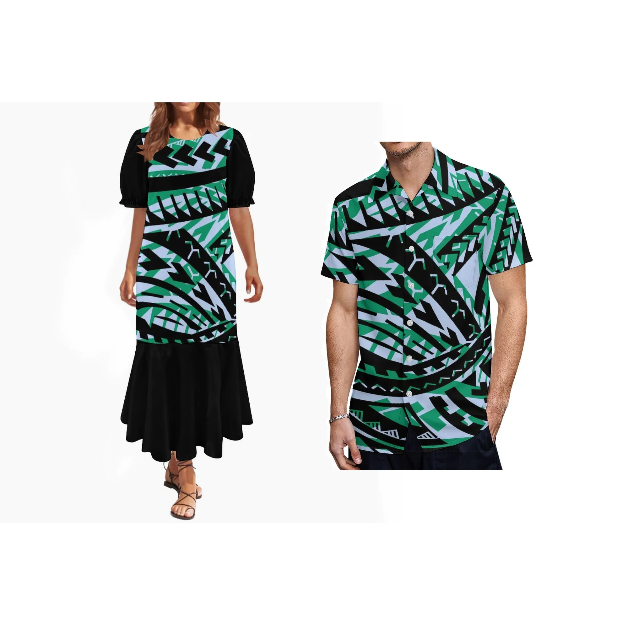 

Новинка: Пышное платье-муму в полинезийском стиле с квадратным вырезом, дизайн «русалка» с пышной юбкой, для женщин