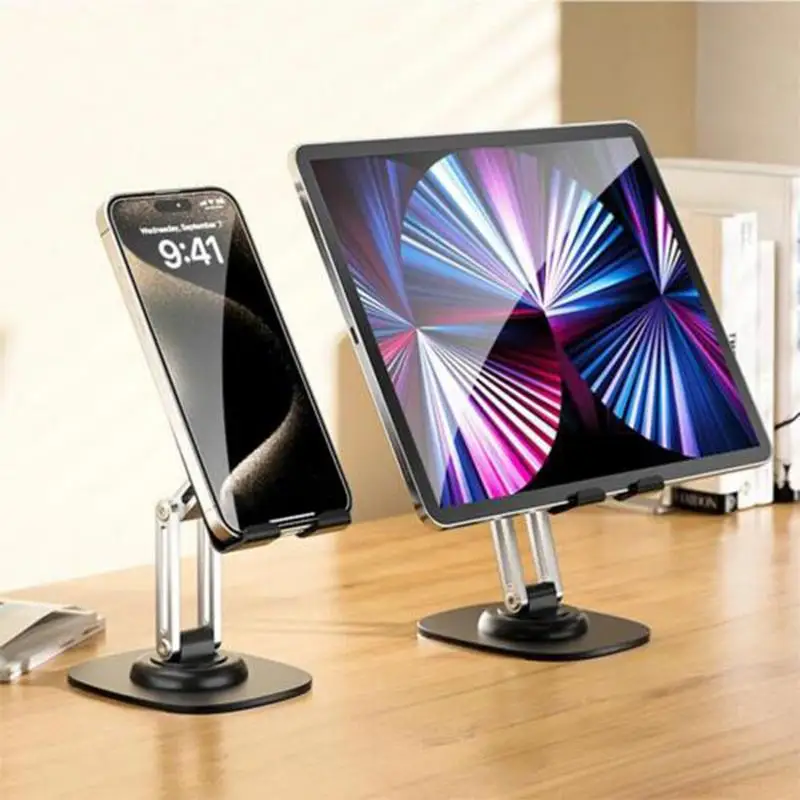 Soporte para teléfono móvil giratorio de 360 grados soporte para teléfono multifuncional soporte para teléfono móvil plegable portátil con altura ajustable