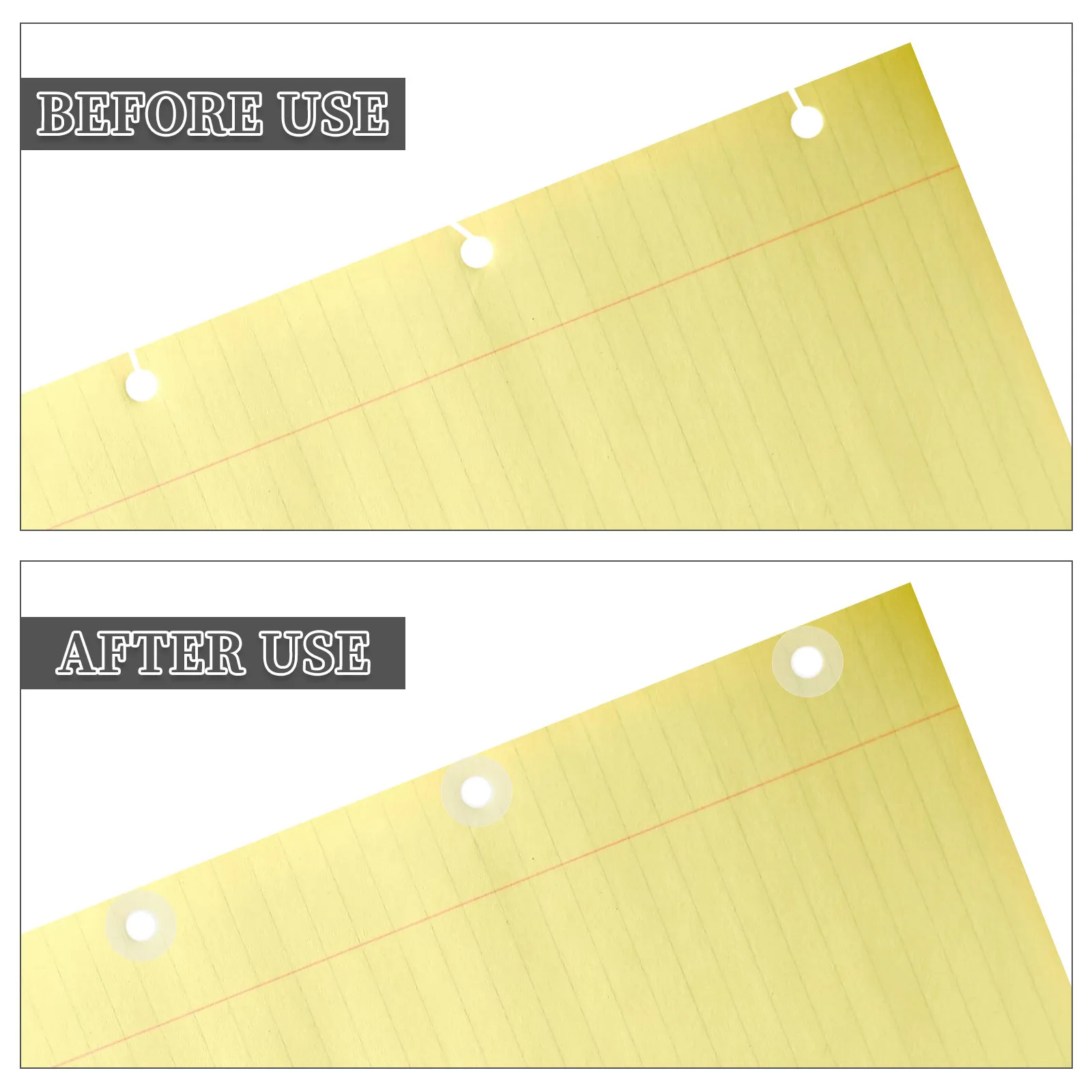 4Packs Paper Hole Reinforcement Stickers Heavy Duty Self Adhesive Waterproof Patches for Office School Home