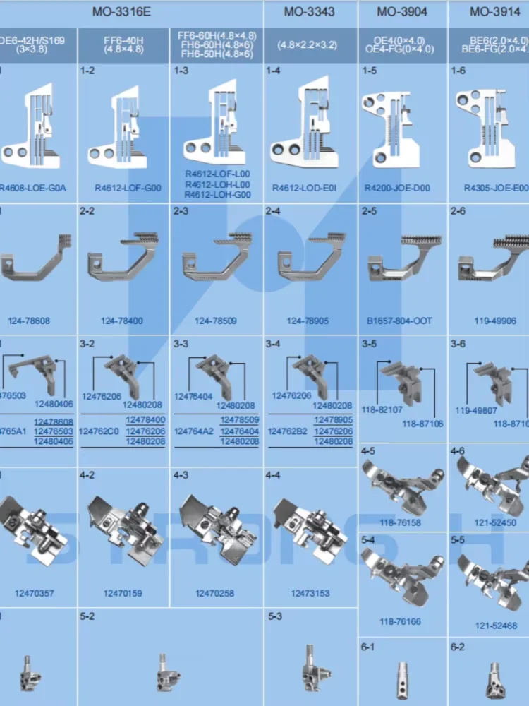 Q. X. Y sewing machine for Juki Mo-3914 Mo-3915 r4305-hd-e00, oversealing machine parts, feed dog gauge kit