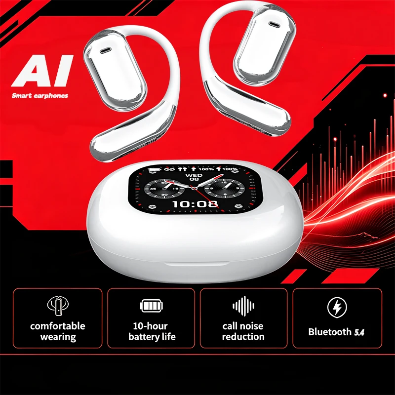 YYK Q16 Pro AI Translation Earbuds 144 Languages Real Time Translating Earphone with LCD Touch Screen ANC Wireless Headphones