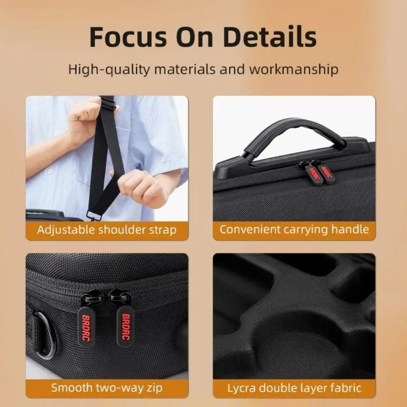 

02DA MultiCompartment Organizers Storage Bag for Drones Soft Cushioning Case
