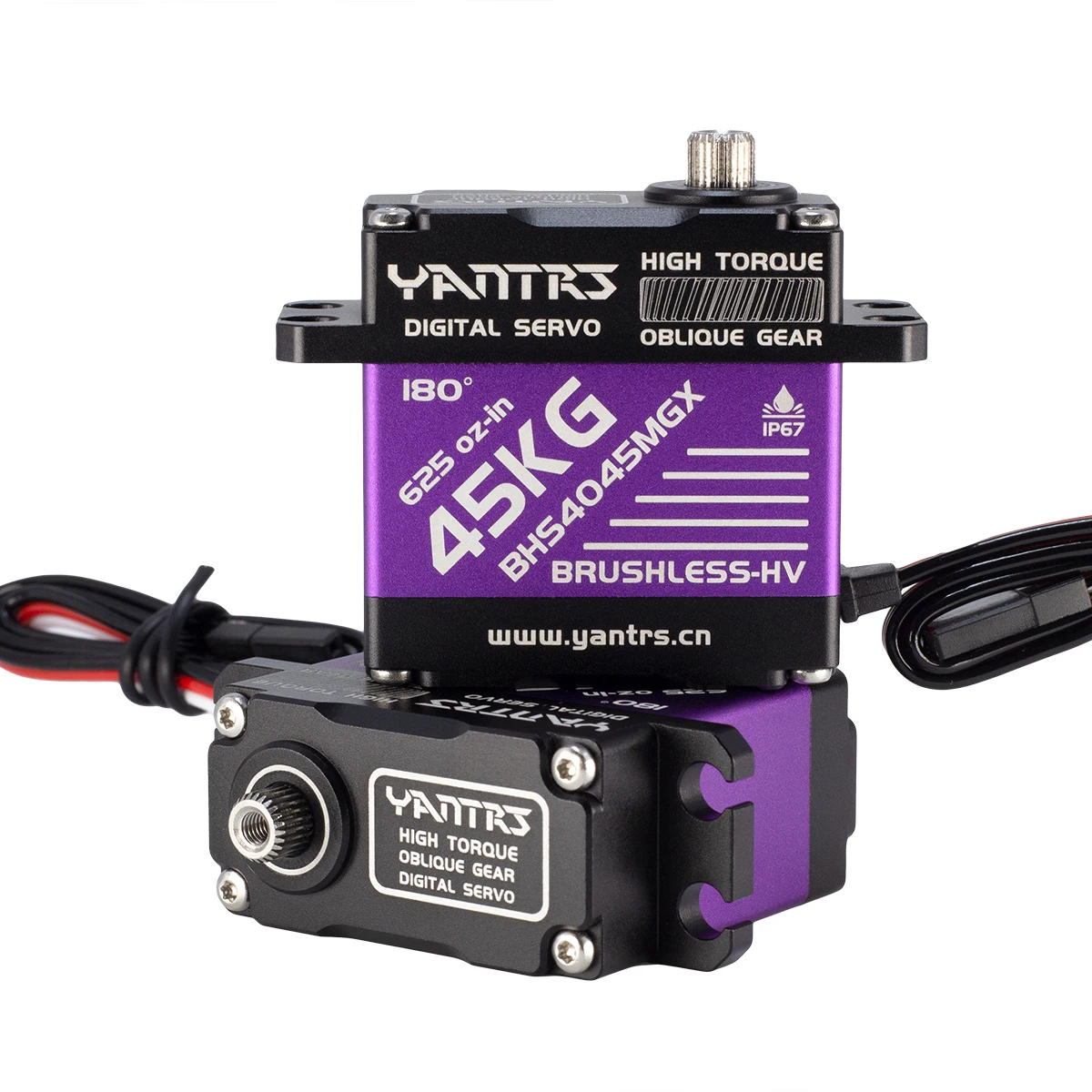 YANTRS-servomotor sin escobillas para coche de control remoto, engranaje helicoidal de alta velocidad, resistente al agua, 180 °, 1/8 1/10