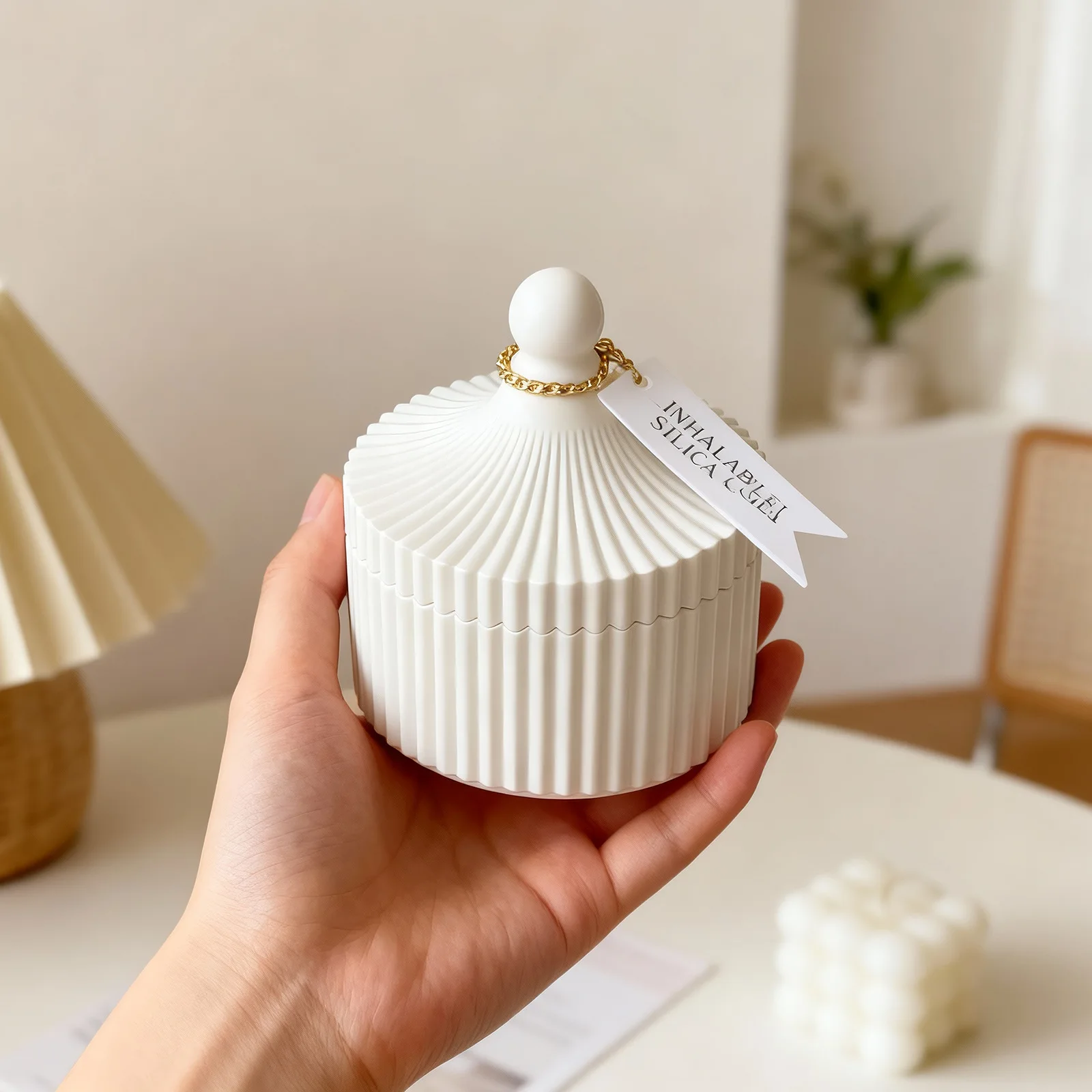 

Round Stripe Storage Box Silicone Mold DIY Plaster Candle Jar Molds Round Resin Gypsum Concrete Jewelry Box Mould Home Decor
