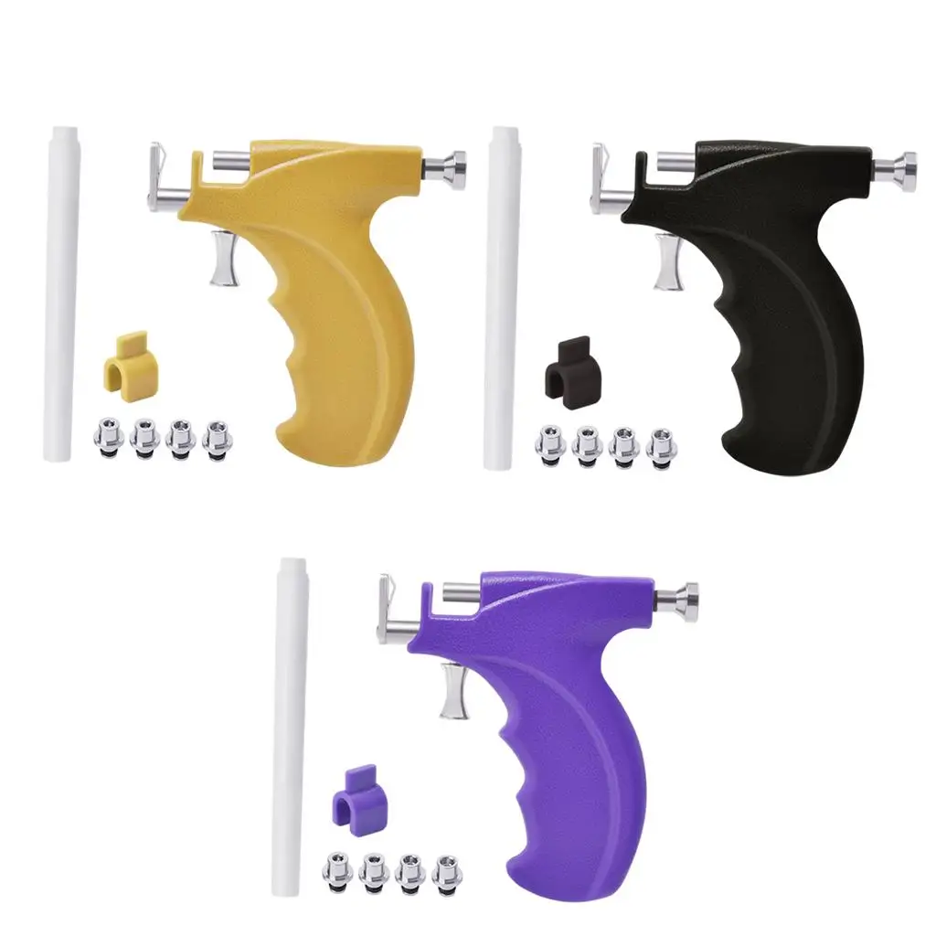 Compact Ear Piercing Device Kit Stainless Steel Studs Disposable Supplies Professional Piercing for Nose Navel Lip Home Salon