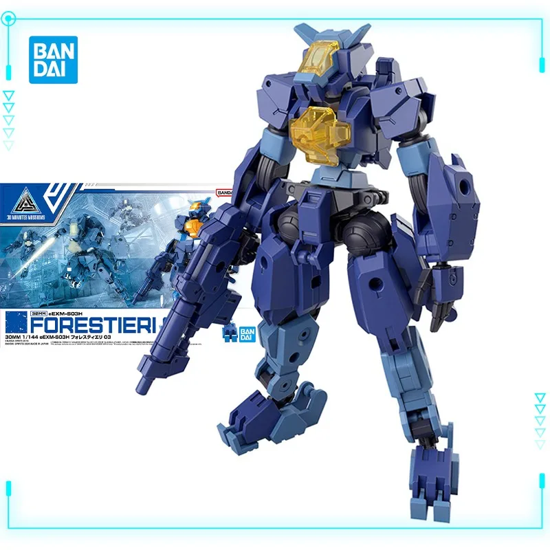 Bandai Original Genuine 30MM 30 Minutes Missions EEXM-S03H Forestieri 03 1/144 Blue Assembly Model Toy Action Figures Xmas Gift