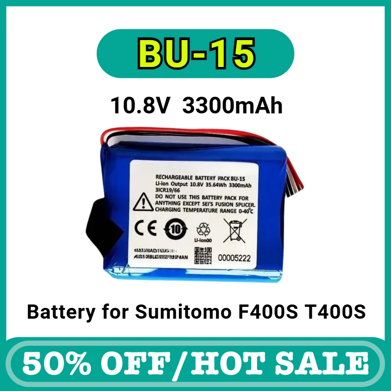 

3300mAh BU-15 Replaceable Rechargeable Battery for Sumitomo T-400S/T400S, 10.8V High-quality Battery