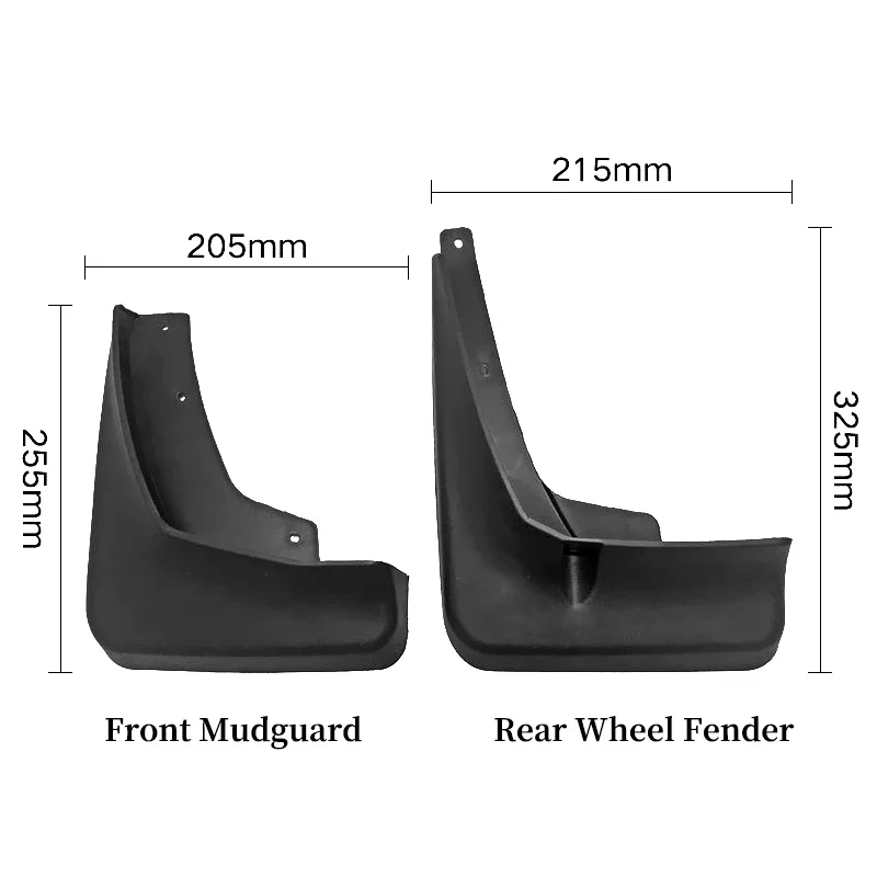 For Chery Tiggo 4/5X 2017-2019 Car Front Rear Mudguard Fender Mud Flaps Guard Splash Flap Mudguards Car Body Decoration Kit