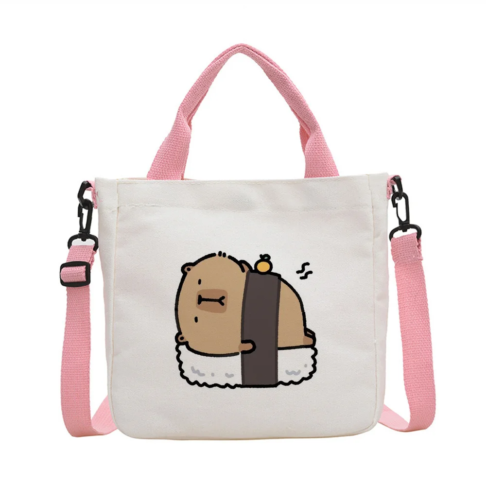 Capybara tote bag shopping bolsas de tela torba na zakupy foldable sac cabas woman