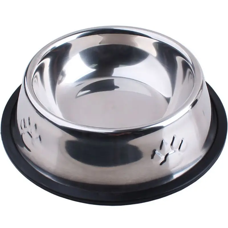 6 Size Stainless Steel Dog Bowl For Dish Water Dog Food Bowl Pet Puppy Cat Pet Bowl Feeder Feeding Dog Water Bowl For Dogs Cats