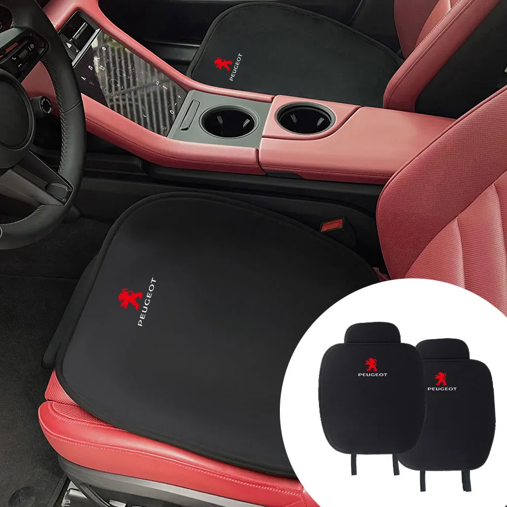 Car Badges Front Rear Seat Cushion Auto Waist Support Mat Accessories For Peugeot 206 208 3008 308 207 508 107 307 408 5008 2008