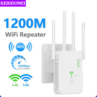 1200Mbps Wireless WiFi Repeater 2.4G 5G Dual-Band WiFi Signal Amplifier WiFi Extender Network Long Range WiFi Router Booster