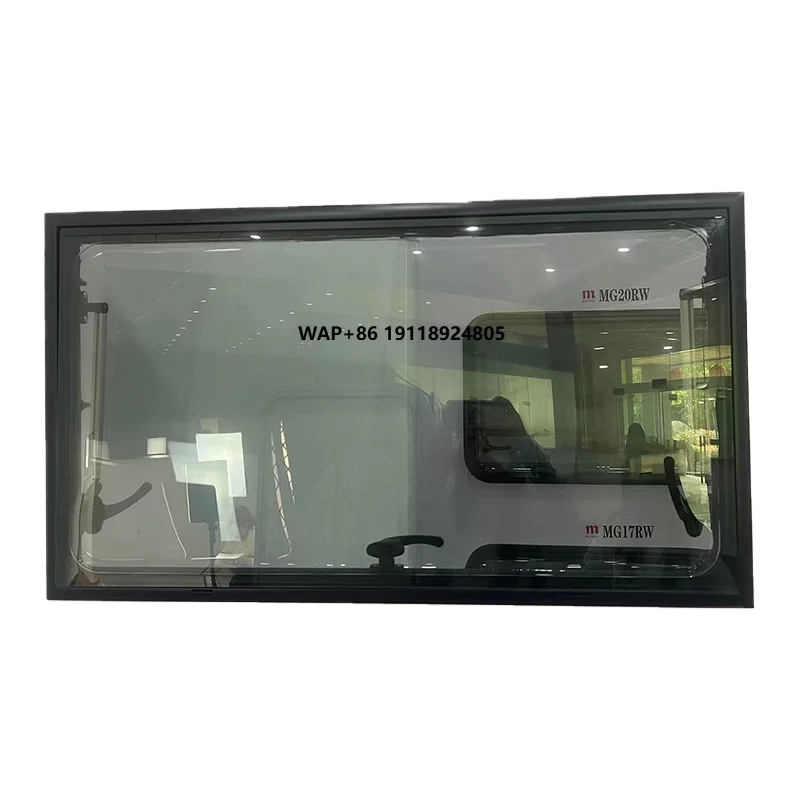 

1000x800mm Premium Adjustable 25-50mm Thickness Camper Van Window with White Inner Frame and Fly Screen