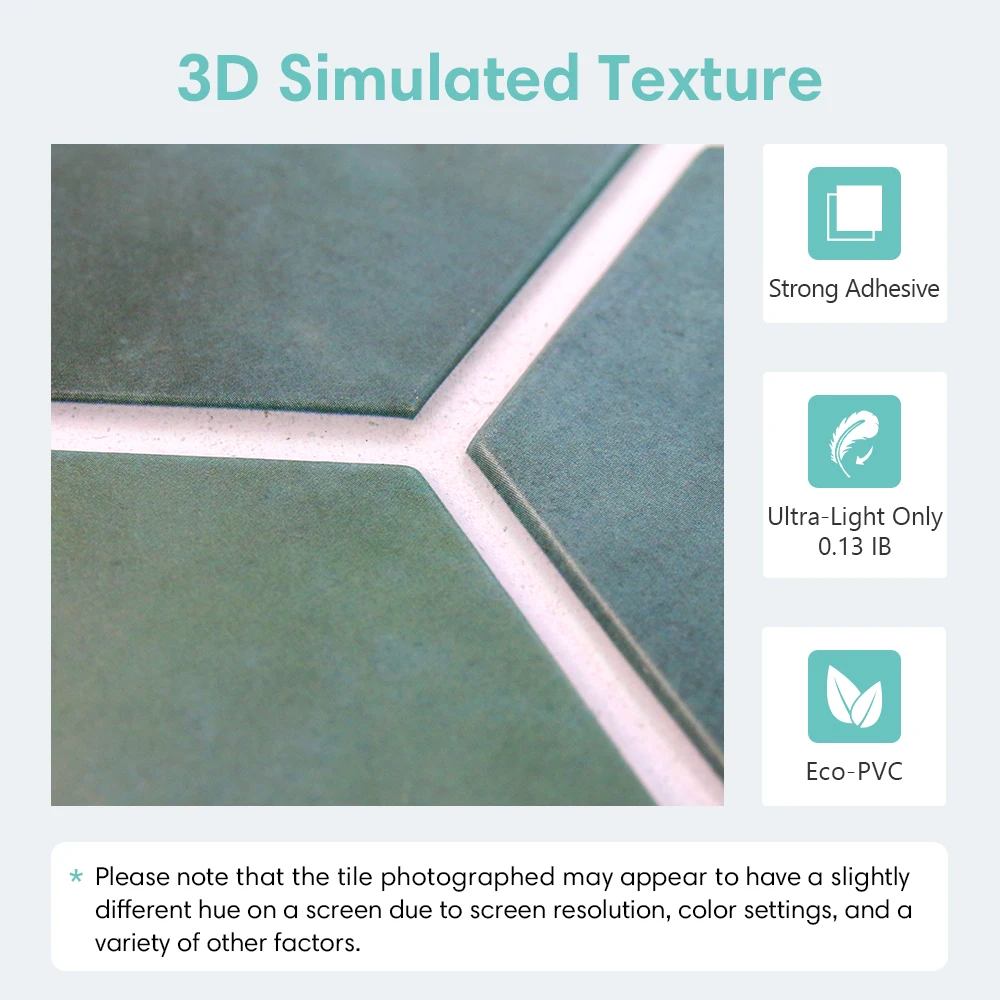 1/10 قطعة لوحة حائط ثلاثية الأبعاد قابلة للتقشير والالتصاق، غطاء جدار ديكور المنزل، ديكور على الطراز الشعبي، مقاومة للماء، سهلة التركيب. #4