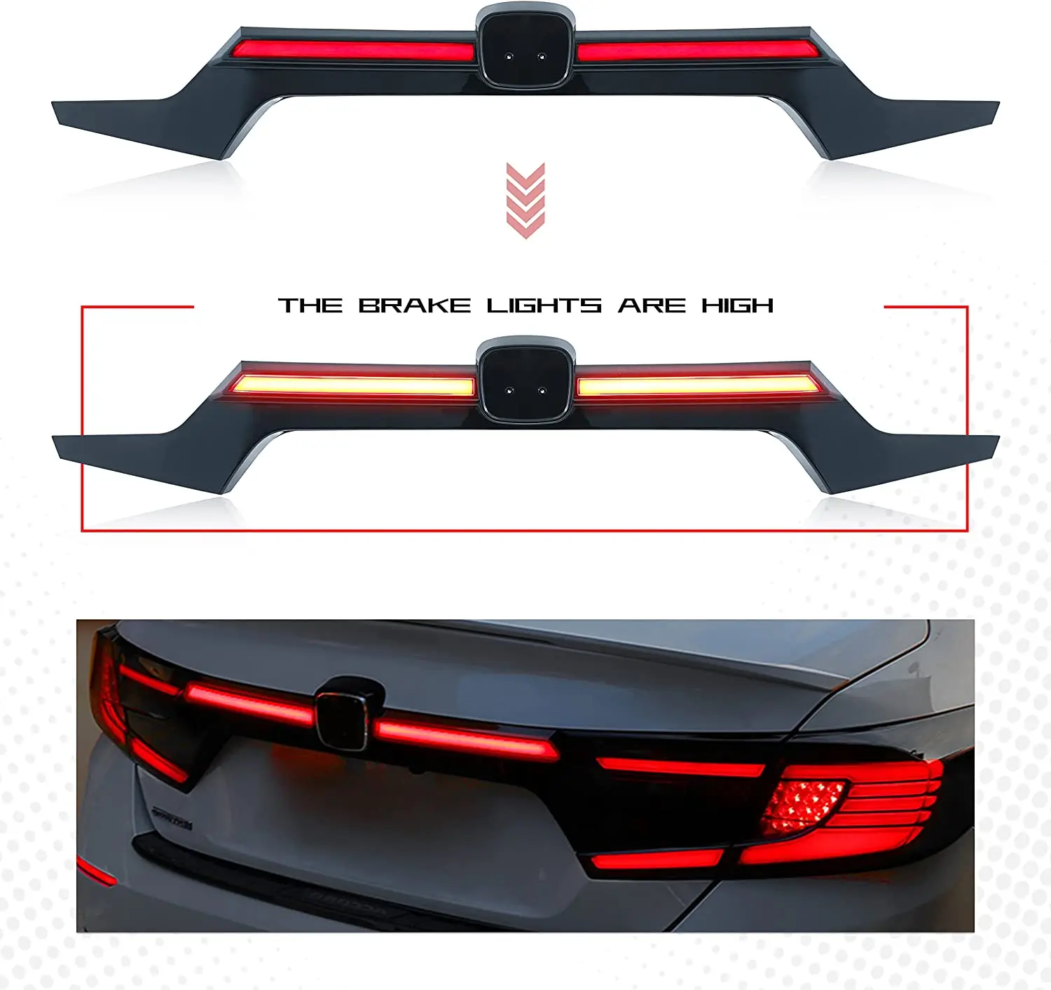 LED TailGate For Honda Accord 2018 2019 2020 2021 2022 10th Gen Animation DRL Sequential Indicator Rear Lamp Assembly