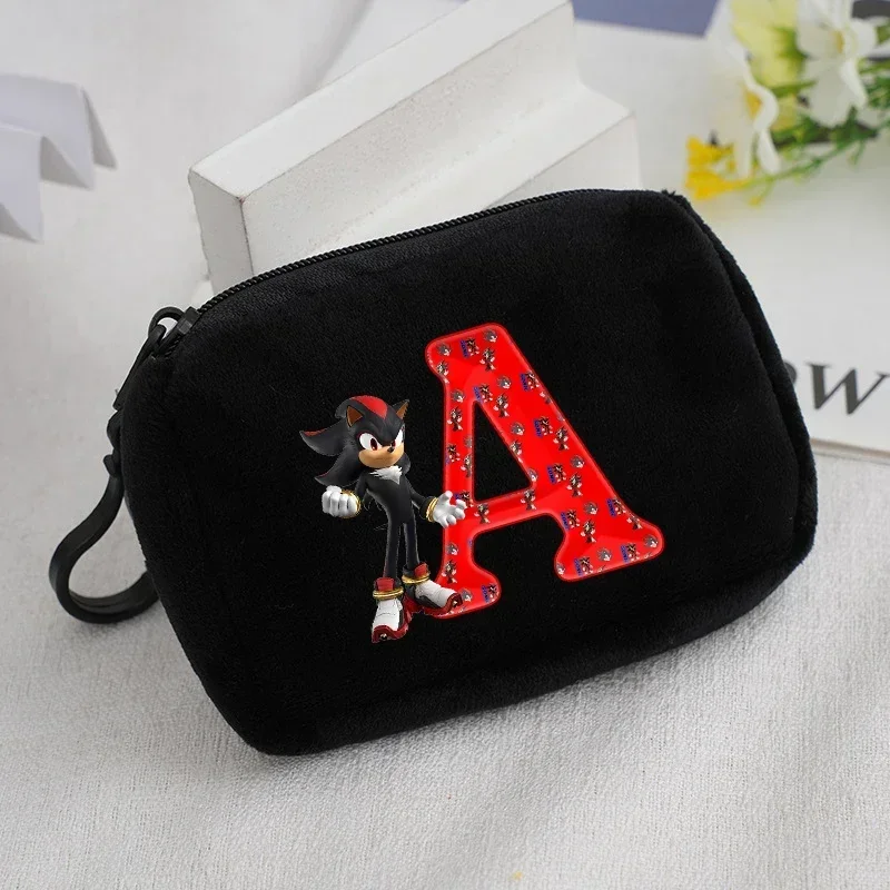 Soniced Anime Coin Purse women men Mini Short Wallet Keychain Zipper Women Purse ID Card Rose Money Bag Small Makeup Bags Gift