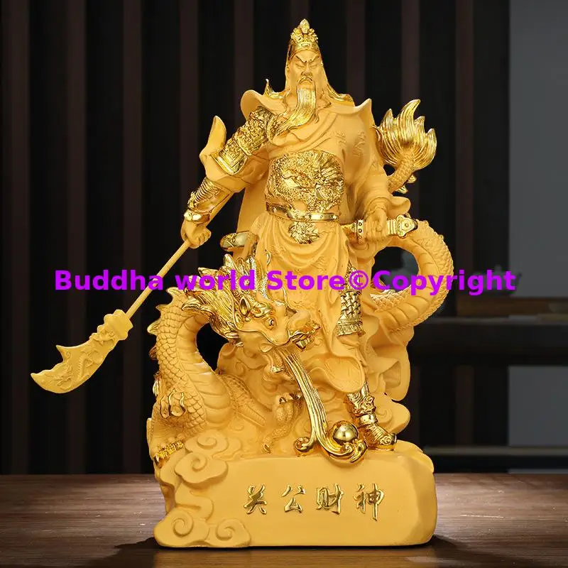 

2024 golden GUAN GONG god dragon god of Wealth Buddha statue 2024 home Lucky Prosperous ornament attracting wealth good luck