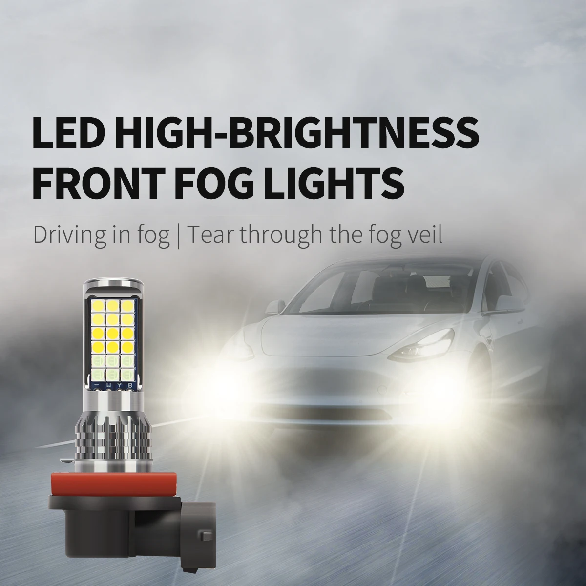 1/2 قطعة H8/H11 LED لمبة السوبر مشرق سيارة الجبهة أضواء الضباب 36SMD 3 ألوان القيادة مصباح جيد الإضاءة 12-36 فولت الضباب المصابيح الأمامية